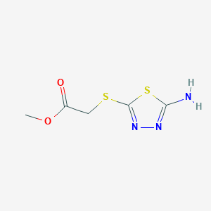 molecular formula C5H7N3O2S2 B1609557 Methyl [(5-amino-1,3,4-thiadiazol-2-YL)thio]acetate CAS No. 72836-12-5