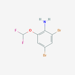molecular formula C7H5Br2F2NO B1609560 2,4-二溴-6-(二氟甲氧基)苯胺 CAS No. 88149-44-4