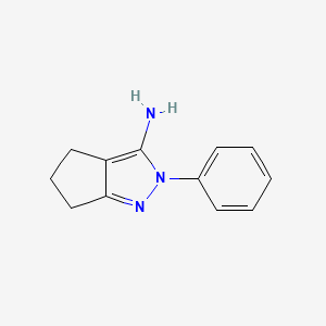 molecular formula C12H13N3 B1609561 2-Phenyl-2,4,5,6-tetrahydrocyclopenta[c]pyrazol-3-amine CAS No. 89399-92-8