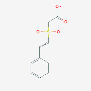 molecular formula C10H9O4S- B1609566 (2-Phenylethenesulfonyl)acetate CAS No. 92207-24-4