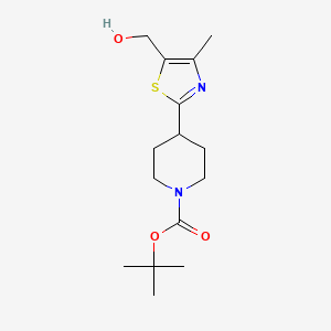 molecular formula C15H24N2O3S B1609576 tert-Butyl 4-[5-(hydroxymethyl)-4-methyl-1,3-thiazol-2-yl]tetrahydro-1(2H)-pyridinecarboxylate CAS No. 857283-66-0