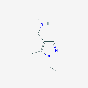 molecular formula C8H15N3 B1609579 1-(1-乙基-5-甲基-1H-吡唑-4-基)-N-甲基甲胺 CAS No. 943106-34-1