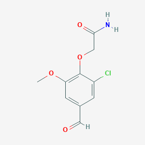 molecular formula C10H10ClNO4 B1609590 2-(2-氯-4-甲酰基-6-甲氧基苯氧基)乙酰胺 CAS No. 832674-69-8