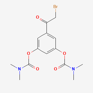 molecular formula C14H17BrN2O5 B1609641 5-(溴乙酰基)-1,3-苯亚甲基双(二甲基氨基甲酸酯) CAS No. 81732-49-2