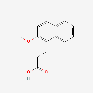 molecular formula C14H14O3 B1609661 3-(2-methoxynaphthalen-1-yl)propanoic Acid CAS No. 34225-11-1