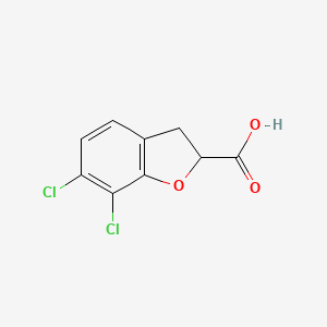 molecular formula C9H6Cl2O3 B1609673 6,7-dichloro-2,3-dihydrobenzofuran-2-carboxylic Acid CAS No. 62717-17-3