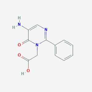 molecular formula C12H11N3O3 B1609700 5-氨基-6-氧代-2-苯基-1(6H)-嘧啶乙酸 CAS No. 439910-96-0