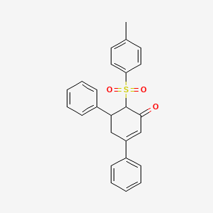 B1609719 6-(4-Methylphenyl)sulfonyl-3,5-diphenylcyclohex-2-en-1-one CAS No. 7230-53-7