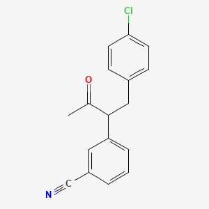 molecular formula C17H14ClNO B1609761 3-(1-(4-氯苯基)-3-氧代丁-2-基)苯甲腈 CAS No. 848311-03-5