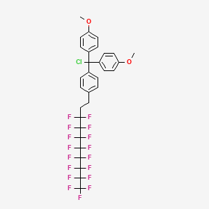 molecular formula C31H22ClF17O2 B1609785 1,1-Di-(4-methoxyphenyl)-1-[4-(1H,1H,2H,2H-perfluorodecyl)phenyl]methyl chloride CAS No. 865758-36-7