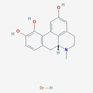 molecular formula C17H18BrNO3 B1609796 R(-)-2,10,11-Trihydroxyaporphine hybrobromide CAS No. 77630-01-4