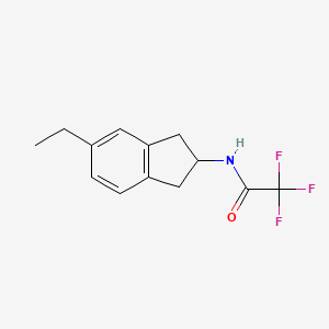molecular formula C13H14F3NO B1609808 N-(5-ethyl-2,3-dihydro-1H-inden-2-yl)-2,2,2-trifluoroacetamide CAS No. 601487-88-1