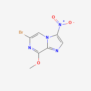 molecular formula C7H5BrN4O3 B1609816 6-溴-8-甲氧基-3-硝基咪唑并[1,2-A]吡嗪 CAS No. 193614-80-1
