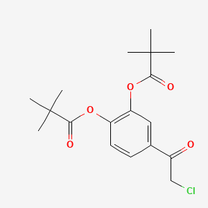 molecular formula C18H23ClO5 B1609818 2-Chloro-3',4'-bis(pivaloyloxy)acetophenone CAS No. 185448-73-1
