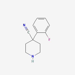 molecular formula C12H13FN2 B1609820 4-(2-Fluorophenyl)piperidine-4-carbonitrile CAS No. 252002-43-0