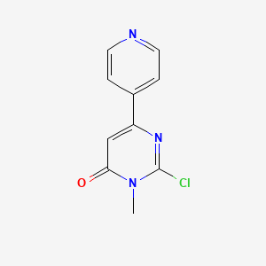molecular formula C10H8ClN3O B1609847 4(3H)-Pyrimidinone, 2-chloro-3-methyl-6-(4-pyridinyl)- CAS No. 521969-44-8
