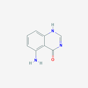 molecular formula C8H7N3O B160986 5-氨基-4-羟基喹唑啉 CAS No. 135106-40-0