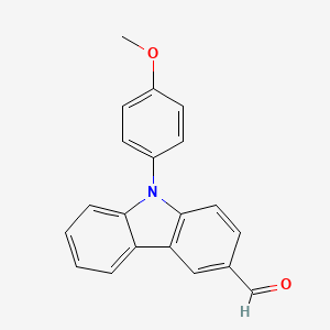 molecular formula C20H15NO2 B1609860 9-(4-Methoxyphenyl)-9H-carbazole-3-carbaldehyde CAS No. 84746-66-7