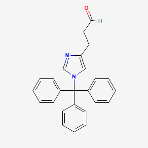 molecular formula C25H22N2O B1609862 1H-咪唑-4-丙醛，1-(三苯甲基)- CAS No. 102676-61-9
