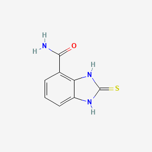 molecular formula C8H7N3OS B1609878 1H-Benzimidazole-4-carboxamide, 2,3-dihydro-2-thioxo- CAS No. 791591-51-0