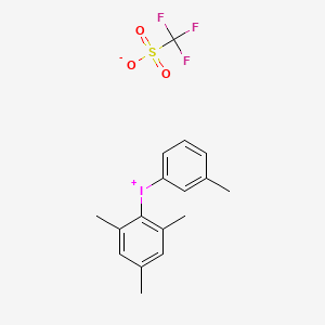 molecular formula C17H18F3IO3S B1609896 (3-Methylphenyl)(2,4,6-trimethylphenyl)iodonium triflate CAS No. 197245-87-7