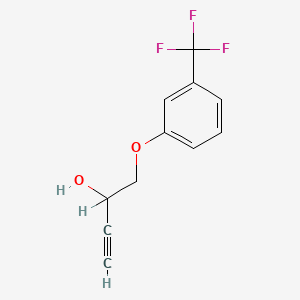 molecular formula C11H9F3O2 B1609924 1-(3-三氟甲基苯氧基)-3-丁炔-2-醇 CAS No. 88462-65-1