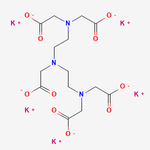 molecular formula C14H18K5N3O10 B1609950 Glycine, N,N-bis(2-(bis(carboxymethyl)amino)ethyl)-, potassium salt (1:5) CAS No. 7216-95-7