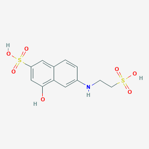 molecular formula C12H13NO7S2 B1609972 4-hydroxy-6-(2-sulfoethylamino)naphthalene-2-sulfonic Acid CAS No. 259685-50-2