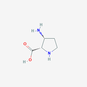molecular formula C5H10N2O2 B1609978 (2S,3R)-3-Aminopyrrolidine-2-carboxylic acid CAS No. 25876-88-4