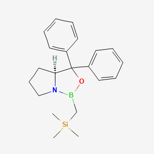 molecular formula C21H28BNOSi B1609983 [(3aS)-3,3-diphenyl-3a,4,5,6-tetrahydropyrrolo[1,2-c][1,3,2]oxazaborol-1-yl]methyl-trimethylsilane CAS No. 174004-13-8