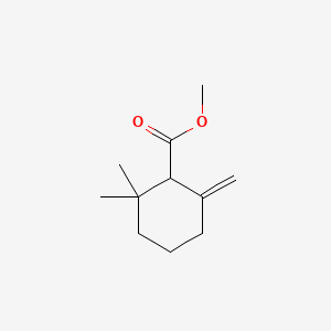 molecular formula C11H18O2 B1609987 Cyclohexanecarboxylic acid, 2,2-dimethyl-6-methylene-, methyl ester CAS No. 81752-87-6