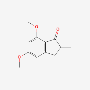 molecular formula C12H14O3 B1609989 5,7-Dimethoxy-2-methyl-2,3-dihydro-1H-inden-1-one CAS No. 61227-52-9