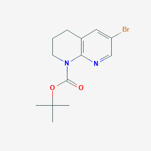 molecular formula C13H17BrN2O2 B1610022 tert-butyl 6-bromo-3,4-dihydro-1,8-naphthyridine-1(2H)-carboxylate CAS No. 335030-38-1