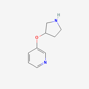 molecular formula C9H12N2O B1610028 3-(吡咯啉-3-氧基)吡啶 CAS No. 224818-27-3