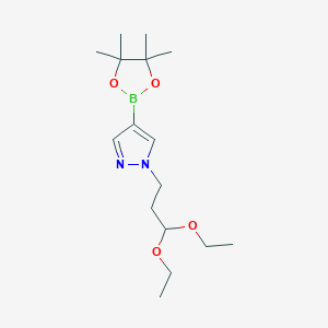molecular formula C16H29BN2O4 B1610073 1-(3,3-diethoxypropyl)-4-(4,4,5,5-tetramethyl-1,3,2-dioxaborolan-2-yl)-1H-pyrazole CAS No. 847818-73-9