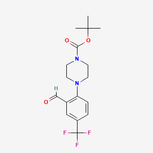 B1610086 Tert-butyl 4-(2-formyl-4-(trifluoromethyl)phenyl)piperazine-1-carboxylate CAS No. 626219-95-2