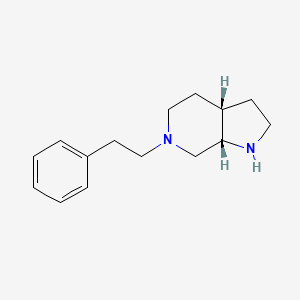 molecular formula C15H22N2 B1610094 (3aS,7aS)-6-Phenethyloctahydro-1H-pyrrolo[2,3-c]pyridine CAS No. 867324-10-5