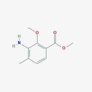 molecular formula C10H13NO3 B1610097 Methyl 3-amino-2-methoxy-4-methylbenzoate CAS No. 907190-26-5