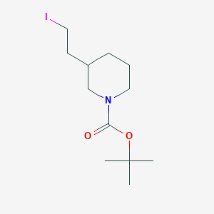 molecular formula C12H22INO2 B1610105 Tert-butyl 3-(2-iodoethyl)piperidine-1-carboxylate CAS No. 146667-86-9