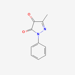 molecular formula C10H8N2O2 B1610106 3-甲基-1-苯基-1H-吡唑-4,5-二酮 CAS No. 881-05-0