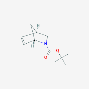 molecular formula C11H17NO2 B1610123 (1S,4R)-叔丁基 2-氮杂双环[2.2.1]庚-5-烯-2-羧酸酯 CAS No. 702666-72-6