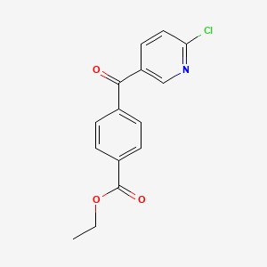 B1610148 2-Chloro-5-(4-ethoxycarbonylbenzoyl)pyridine CAS No. 727409-20-3