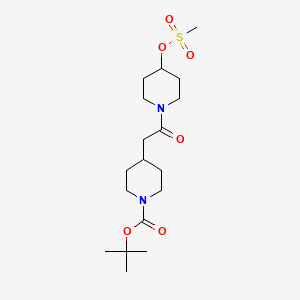 B1610149 Tert-butyl 4-{2-[4-(mesyloxy)piperidin-1-YL]-2-oxoethyl}piperidine-1-carboxylate CAS No. 440634-25-3