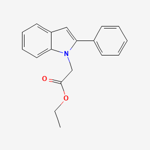 molecular formula C18H17NO2 B1610150 2-(2-苯基-1H-吲哚-1-基)乙酸乙酯 CAS No. 65746-57-8