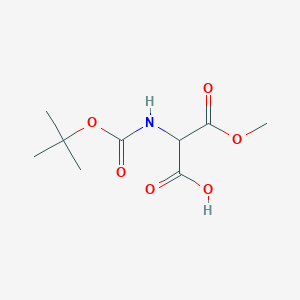 molecular formula C9H15NO6 B1610151 2-((tert-Butoxycarbonyl)amino)-3-methoxy-3-oxopropanoic acid CAS No. 61172-71-2
