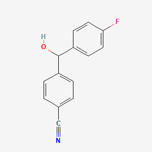 molecular formula C14H10FNO B1610156 4-[(4-Fluorophenyl)(hydroxy)methyl]benzonitrile CAS No. 220583-40-4