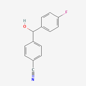 molecular formula C14H10FNO B1610156 4-[(4-氟苯基)(羟基)甲基]苯甲腈 CAS No. 220583-40-4