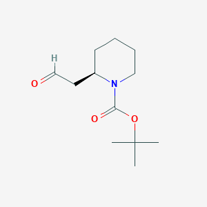 molecular formula C12H21NO3 B1610170 tert-Butyl (2R)-2-(2-oxoethyl)piperidine-1-carboxylate CAS No. 639458-46-1
