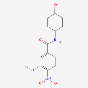 molecular formula C14H16N2O5 B1610181 3-methoxy-4-nitro-N-(4-oxocyclohexyl)benzamide CAS No. 882660-33-5