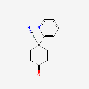 molecular formula C12H12N2O B1610207 4-氧代-1-(2-吡啶基)环己烷甲腈 CAS No. 80139-11-3